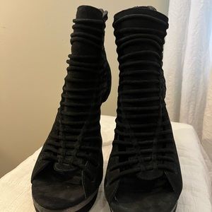 Mia Limited Edition Black Suede open toe sandals